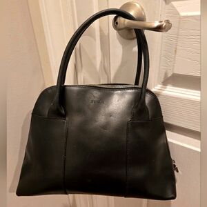 Furla Black Leather Shoulder Bag